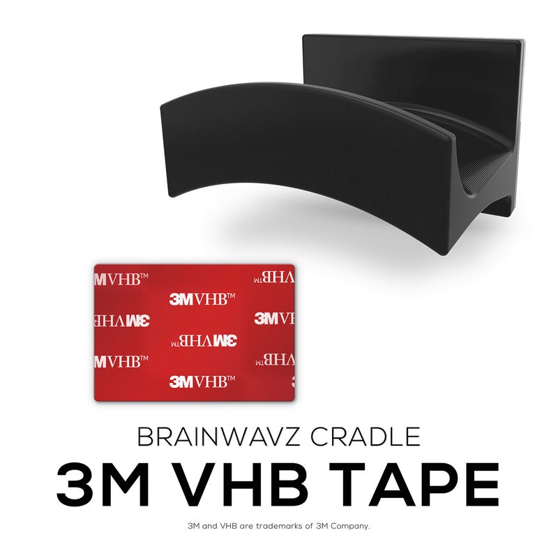 BRAINWAVZ Cradle Large - 2PK - Headphone Stand Holder, Universal Hanger for Sennheiser, Sony, Bose, Beats, AKG, Audio-Technica, Gaming Controller, Cables, Gamepad & Other Gaming Accessories Hook - Image 4